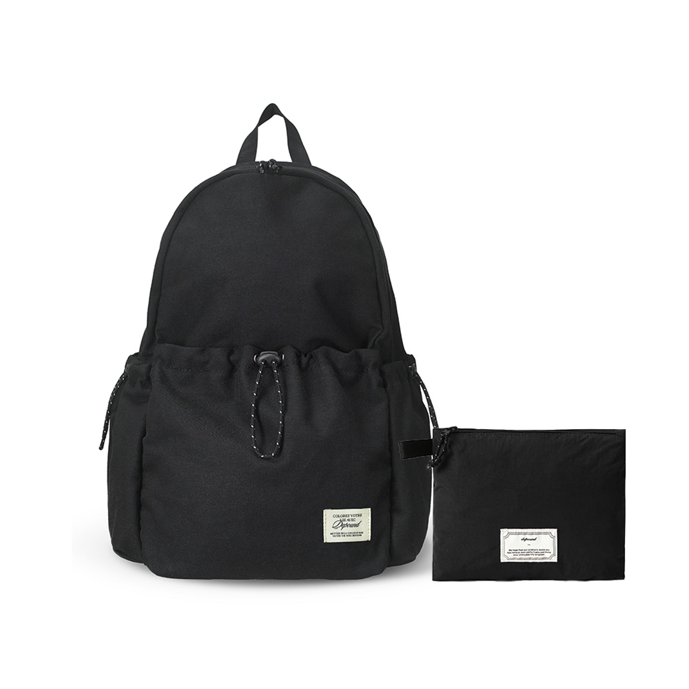 cotton travel backpack - black – depound