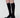 heart charm wool knee socks - black